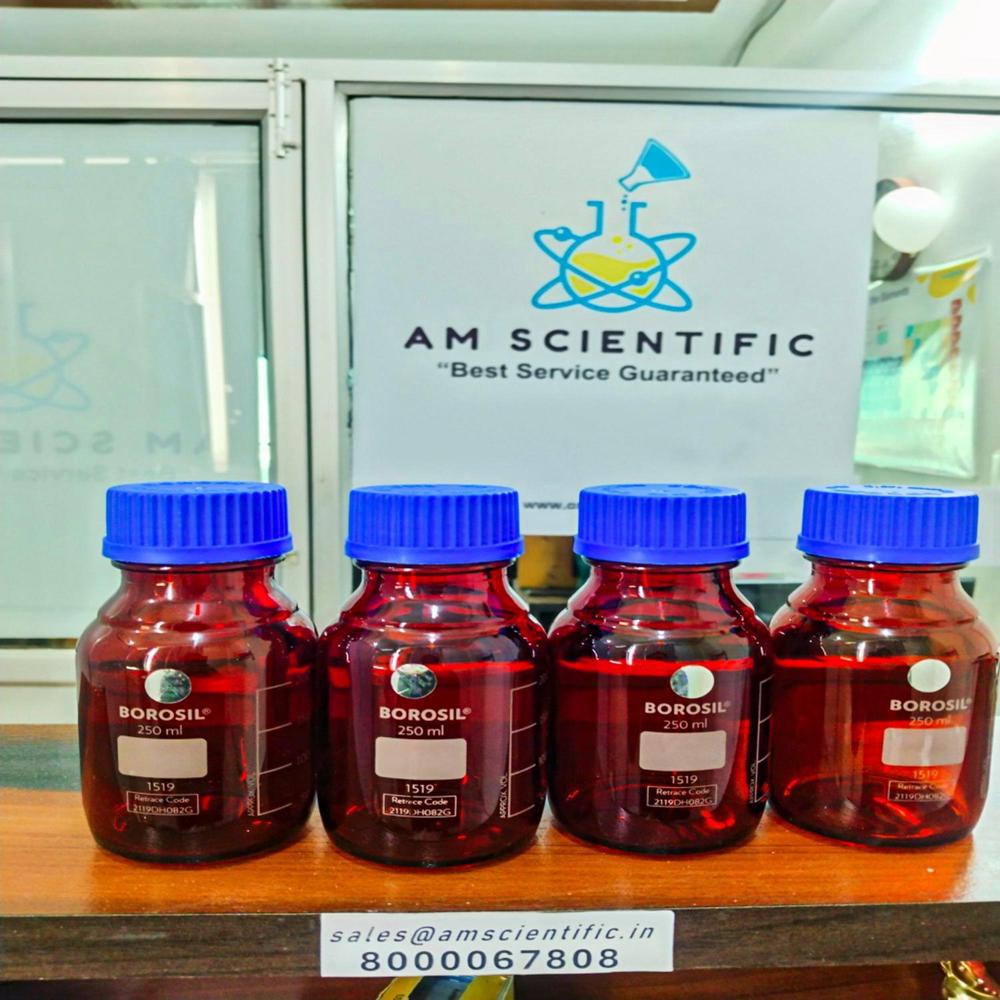 Reagent Bottles Narrow Mouth With Sc - Color: Red