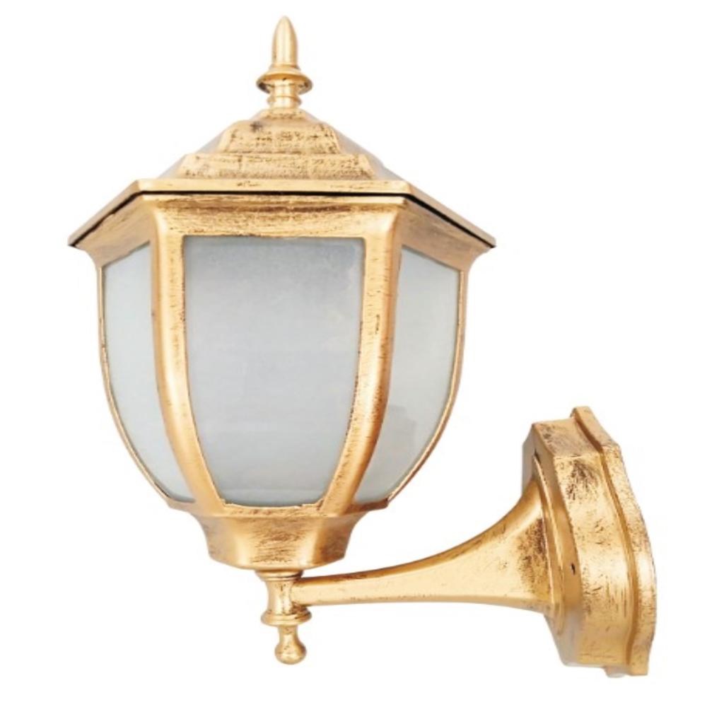 LUKER E27 HOLDER AURA ANTIQUE INDOOR/OUTDOOR WALL LIGHT (LWLA2E27AG)