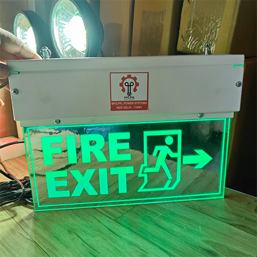 Fire Exit Signage - Body Material: Arcylic