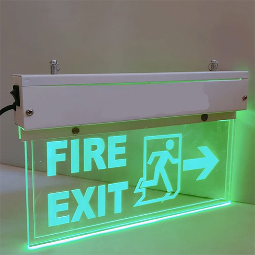 Fire Exit Signage - Body Material: Arcylic