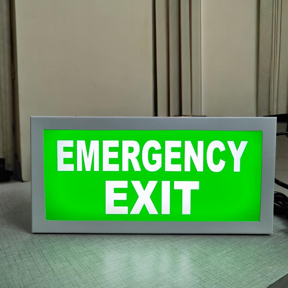 Emergency Exit Sign Board - Body Material: Arcylic