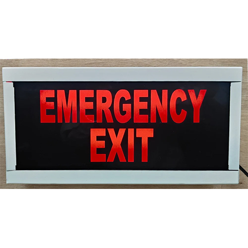 Emergency Exit Sign Board - Body Material: Arcylic