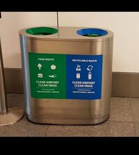 Stainless Steel Duo Dustbin 140L