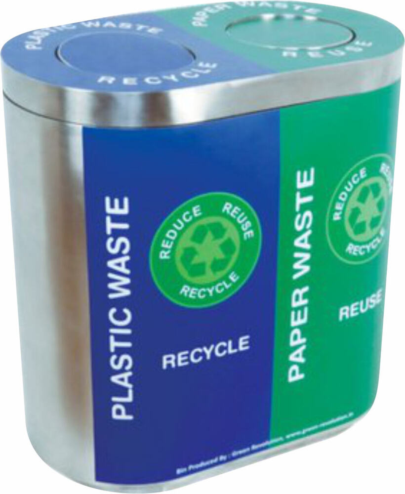 Stainless Steel Duo Dustbin 140L
