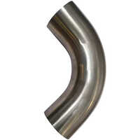 Stainless Steel Long Radius Bend - Polished Surface, Silver Color, Round Shape, Welding Connection | Ideal For Pipe Fittings