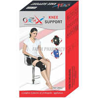 Knee Support - Cotton, Elastic, Nylon Blend | Standard Size, Foldable, Portable Design In Black Color