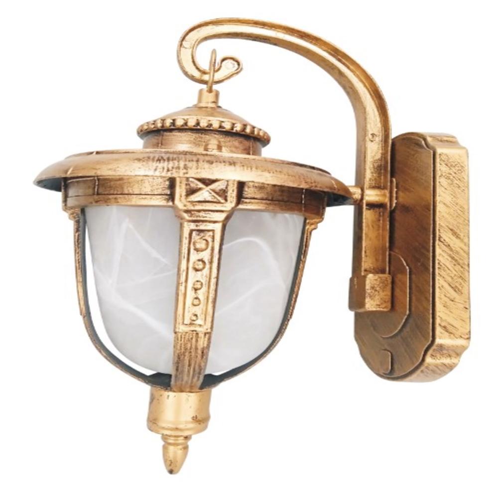 LUKER E27 HOLDER ATLAS ANTIQUE INDOOR/OUTDOOR WALL LIGHT (LWLA3E27AG)