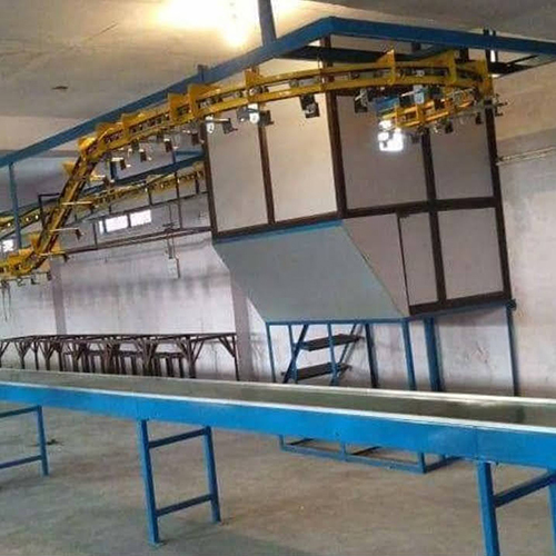 Fan Testing Plant With Belt Conveyor - Color: Blue Paint Coated