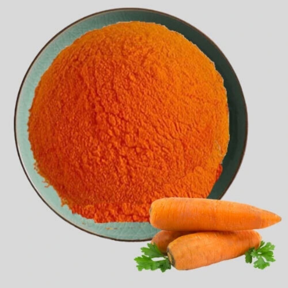 Dehydrated Carrot Powder - 100-300 Microns, Orange Color, <5% Moisture Content | Water-Soluble, Food Processing & Dietary Supplement