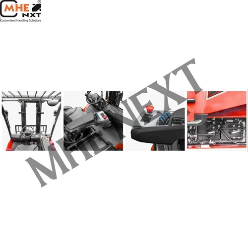 8t Electric Forklift - Color: Black