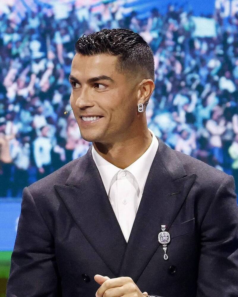 Cristiano Ronaldo Diamond Brooch, Cushion Cut Lab Grown Diamond Brooch For Men