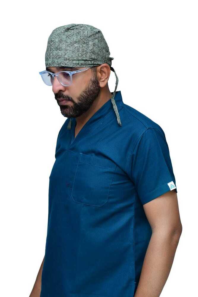 Surgeon Cap - Non Woven Material, Standard Size, Blue Color | Jointless Forehead Sweatband, Ultra Comfortable Fit, Elastic Design