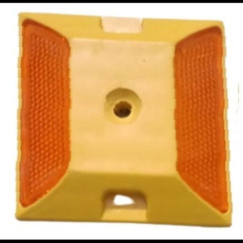 V50 Vertex Plastic Road Studs - Abs Plastic, 100 X 100 X 20 Mm, Yellow | Automatic Function, 10-year Warranty, High Visibility Safety Solution