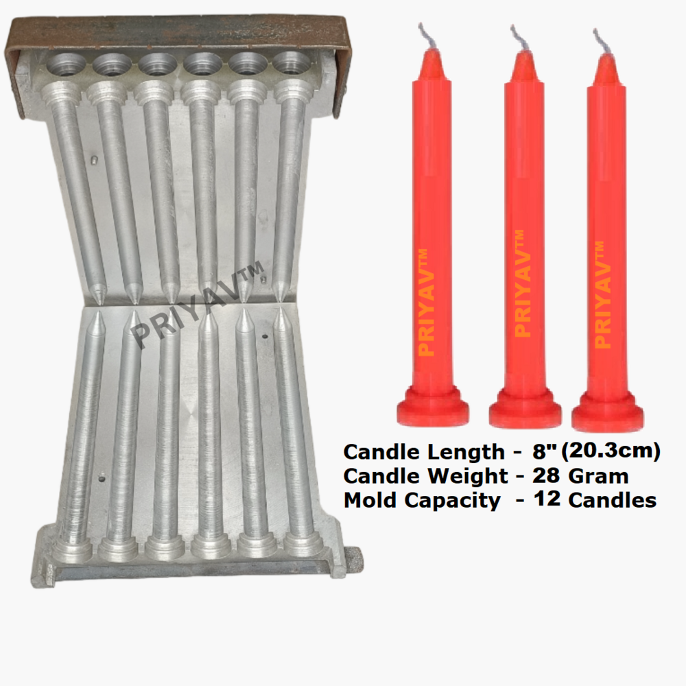8Inch, 28 Gram Stand Candle Making Mold