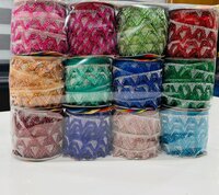 Mirror Lace Saree - Color: Multicolor