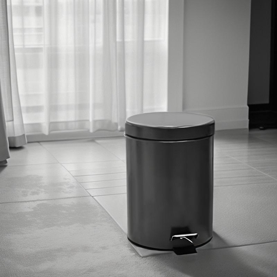 Nelkon Black Color Pedal Bin 5L