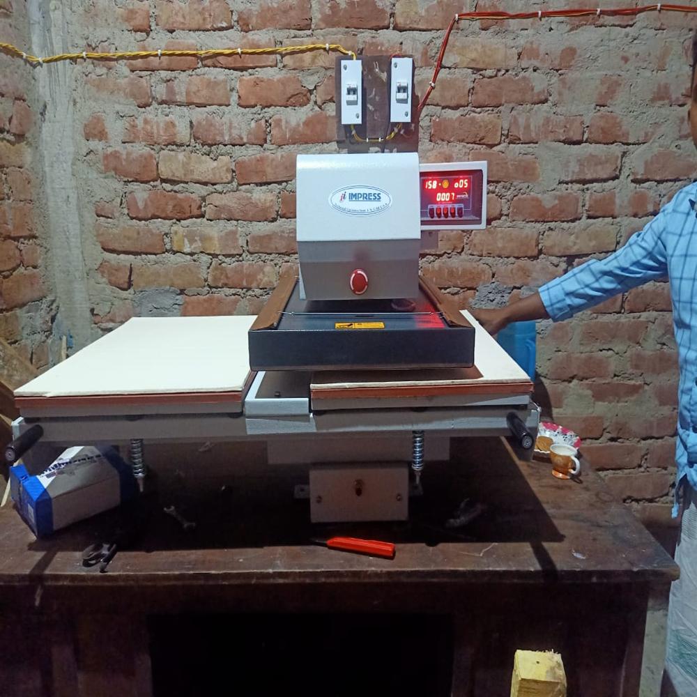 Automatic Double Bed Sliding Fusing Machine"  15"x20" - Color: White