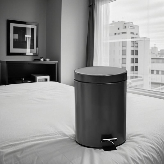 Nelkon Black Color Pedal Bin 20L