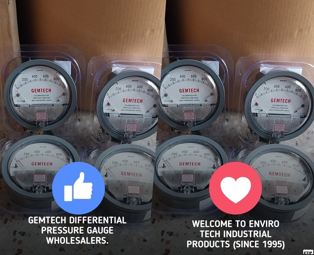 Gemtech Differential Pressure Gauge In Neem Ka Thana Industrial Area Rajasthan - Accuracy: A 2% (-Ha Model A 1) Of Fs (A 3% (-Ha A 1.5%) On -0