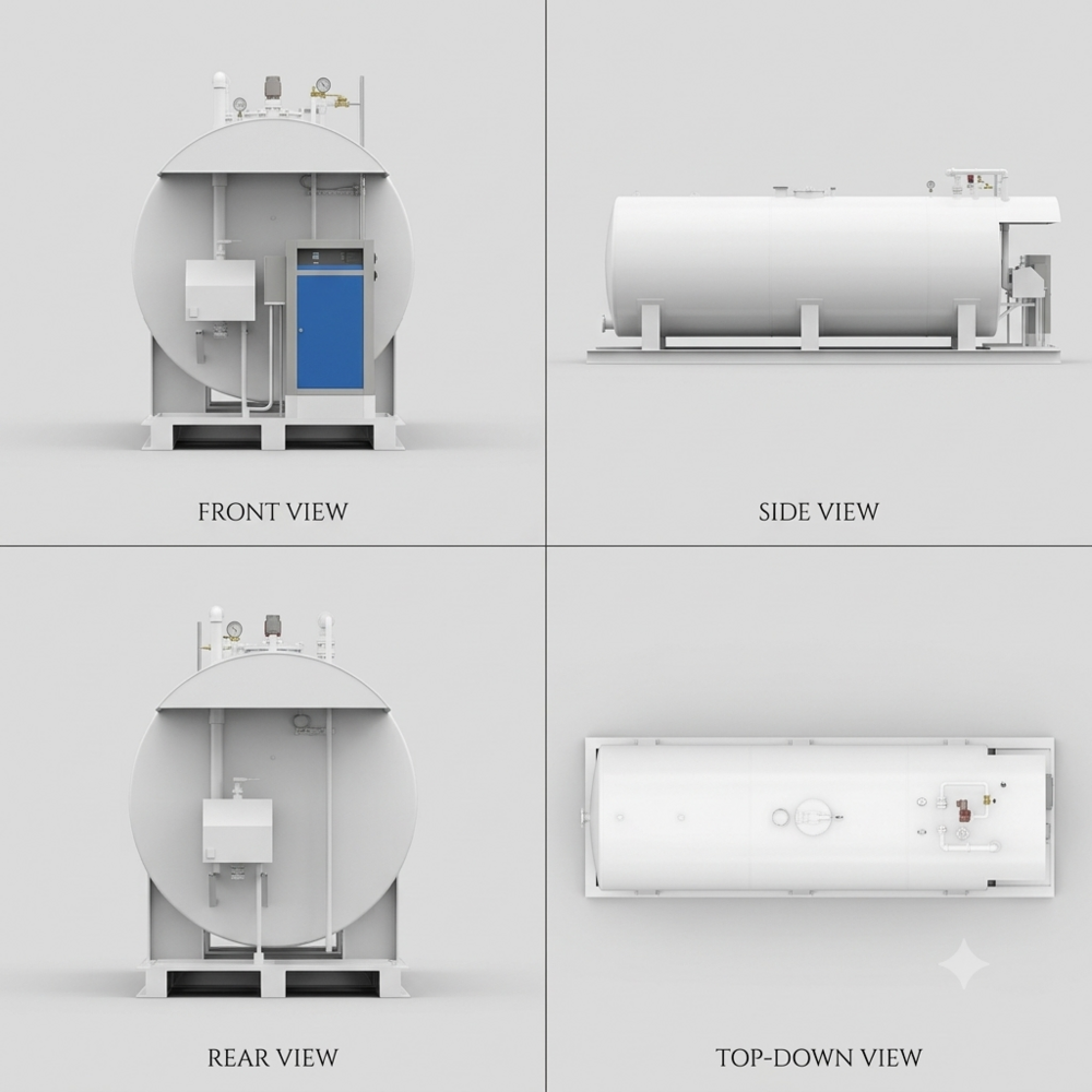 Cylindrical Shape Oil Storage Tank - Application: Industrial