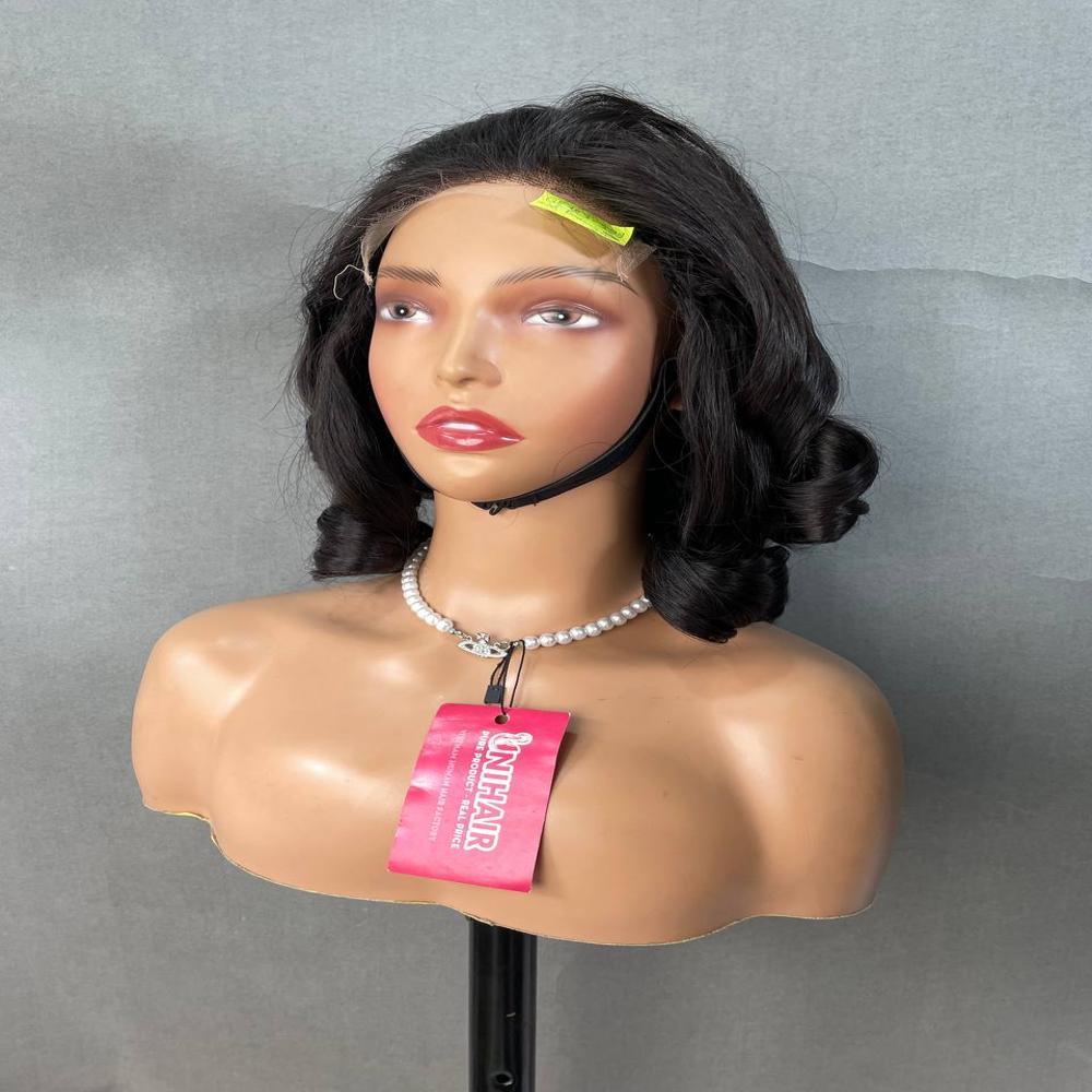 Bouncy Curl Super Double Drawn Human Hair Wig Vietnam Human Hair Wholesale Price