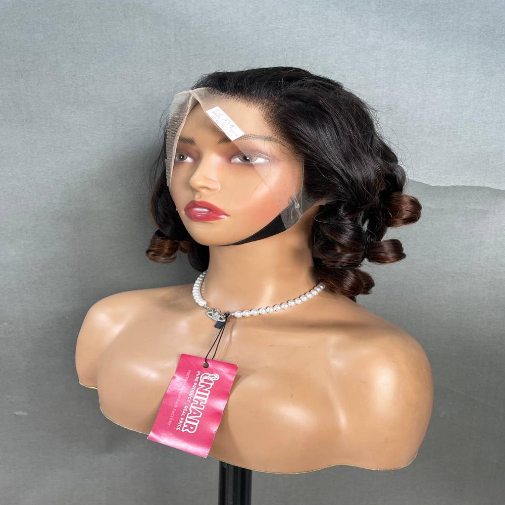 Bouncy Curl Super Double Drawn Human Hair Wig Vietnam Human Hair Wholesale Price