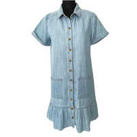 M24-011 Denim Chambray Fabric Dress - Color: Different Available