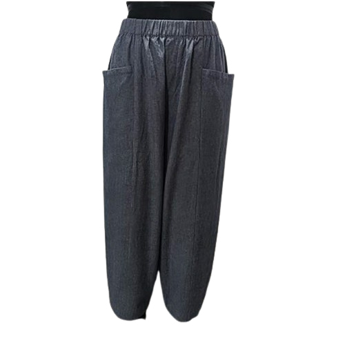 Daily Wear Comfortable and Stylish M24-027 Chambray Fabric Loose Fit Jeans