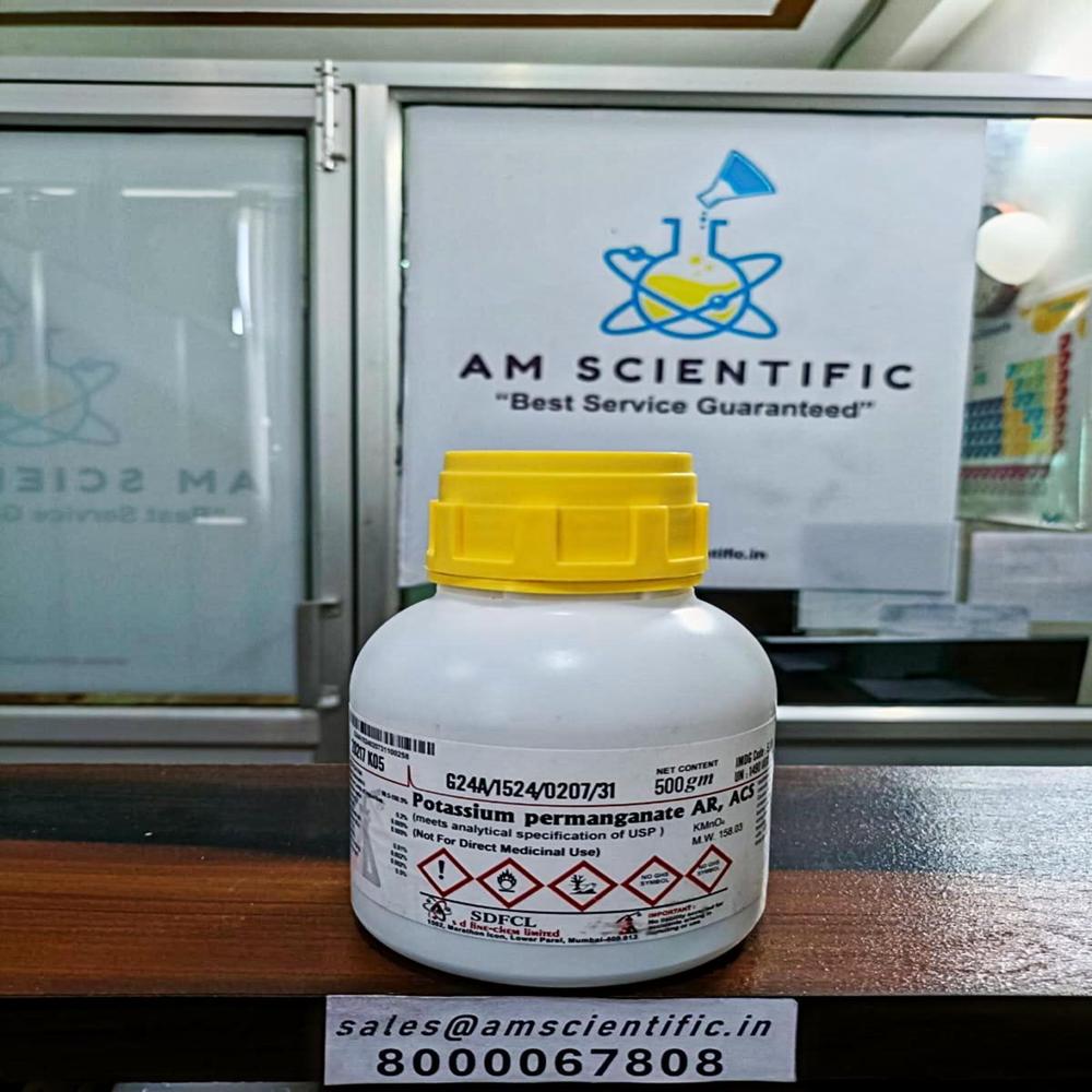 Potassium Permanganate AR ACS Complies USP 500g SDFCL