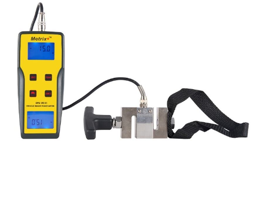 Dfg Vb 01 Vehicle Brake Force Tester - Measures Up To 980n, Handbrake & Pedal Sensors Included | Dual Backlit Lcd, Max Data Hold, Convertible Units