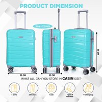 GREEN  cabin travel trolley bag