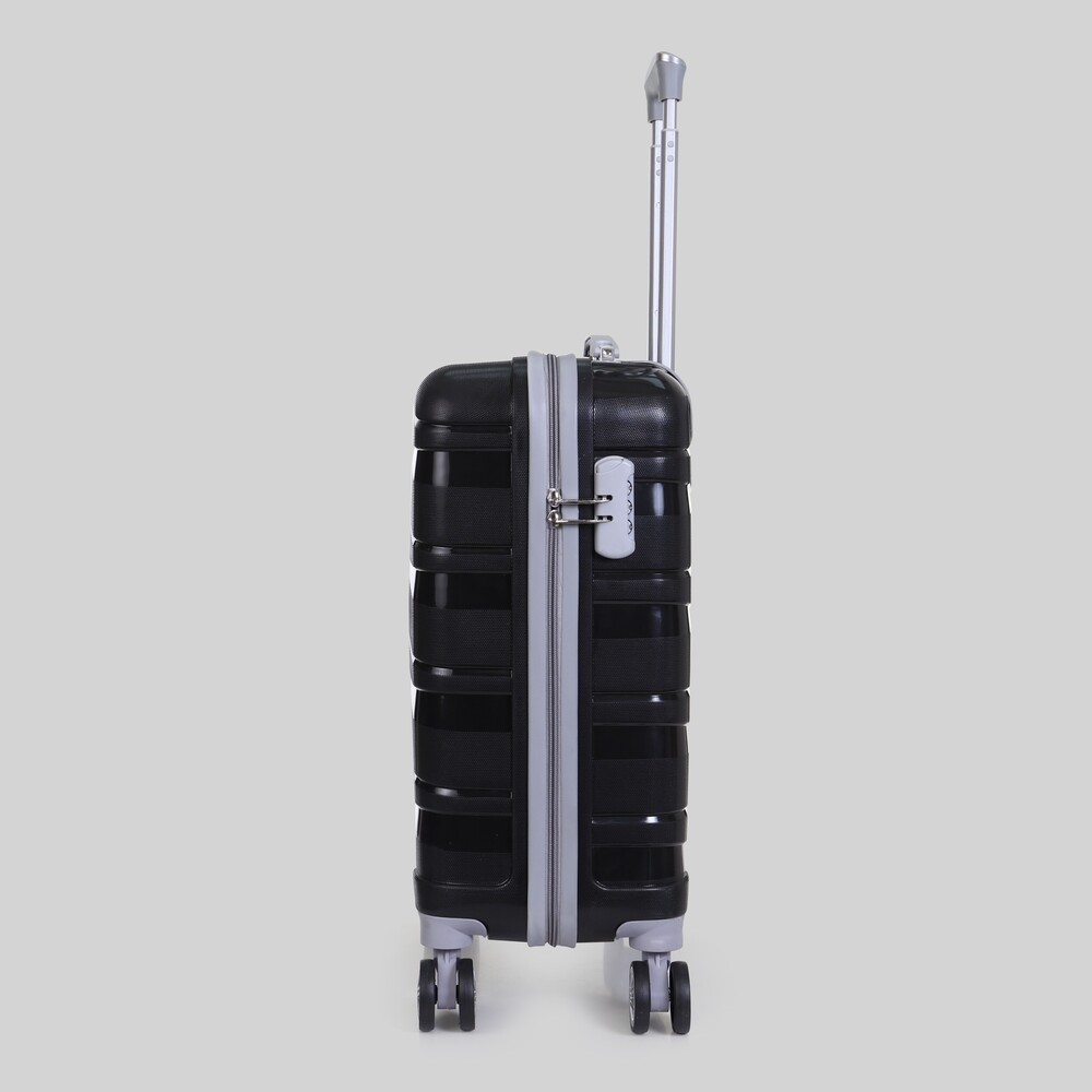 Black cabin travel trolley bag