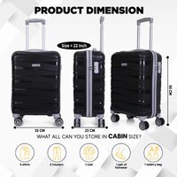 Black cabin travel trolley bag