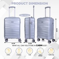 grey cabin travel trolley bag