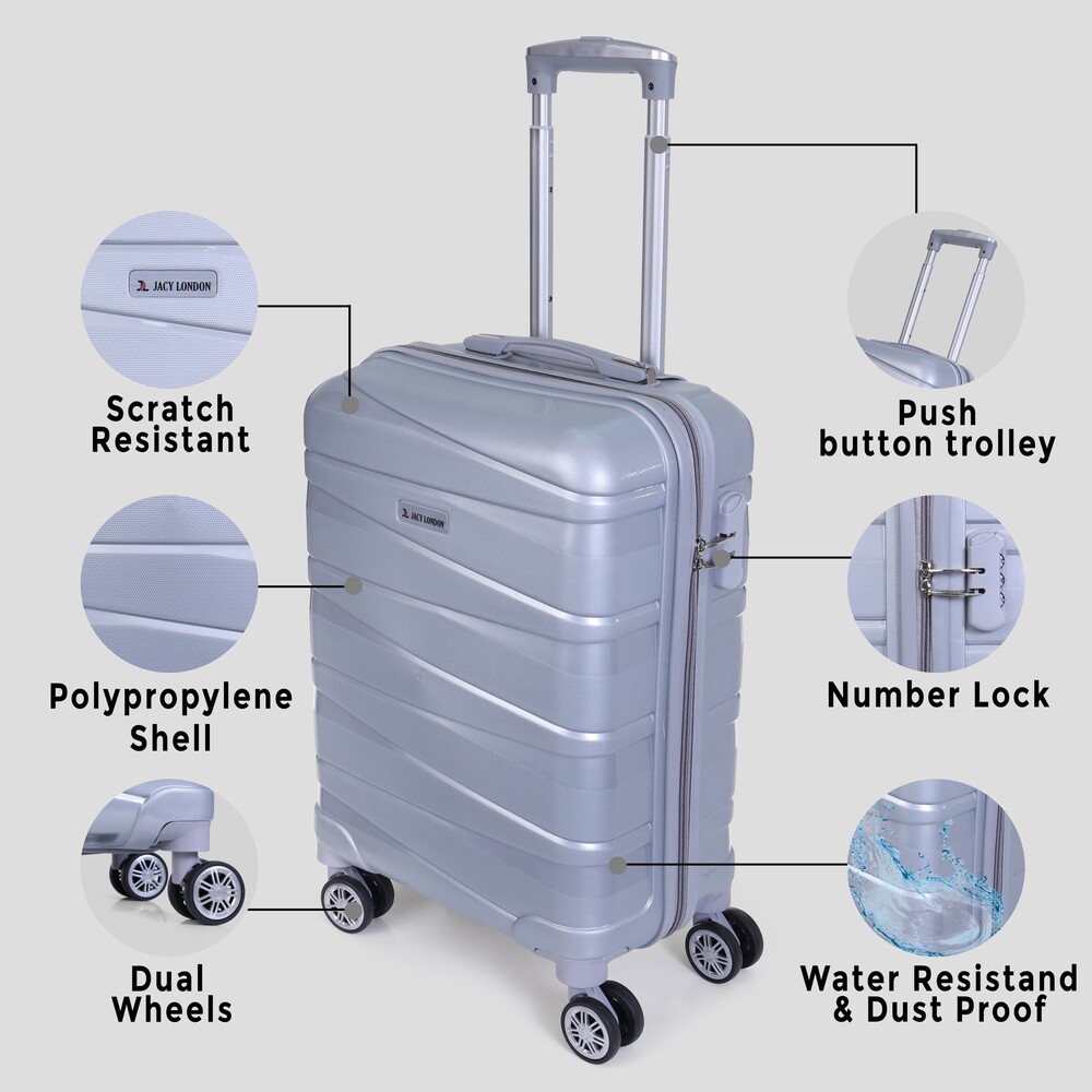 grey cabin travel trolley bag