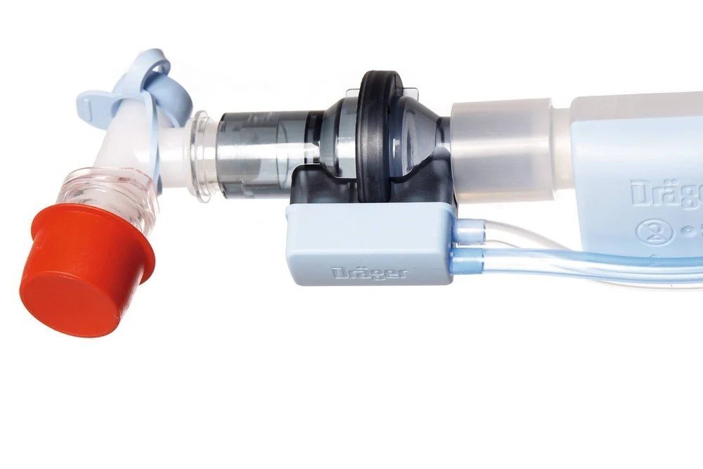 DRAGER OXYLOG VENTILATOR CIRCUIT - Medical Grade Corrugated PVC, Adult/Pediatric Size, With/Without Port, Recessed 22 mm Adapters for Capnography and Temperature Monitoring  