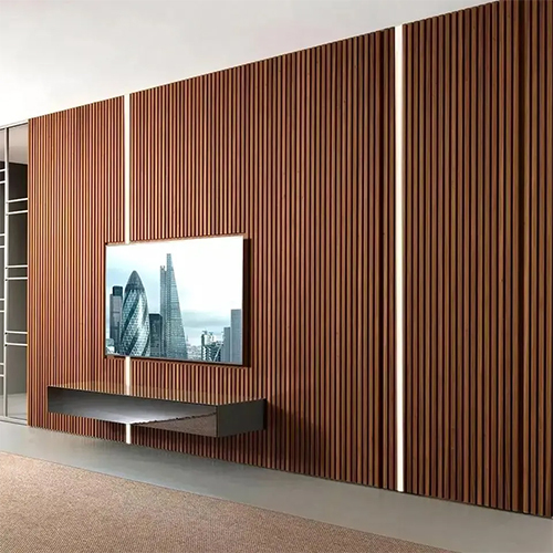 Wooden Finish Pvc Wall Paneling - Color: Brown