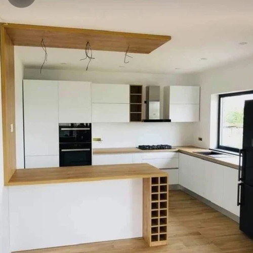 Modular Kitchen Cabinets - Door Material: Plywood