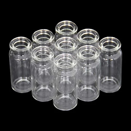 10 Ml Long Clear Glass Vials - Color: Transparent