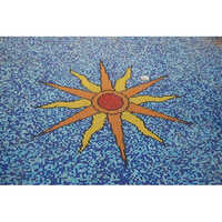 Mural Cad Design Glass Mosaic Tile - Size: 2x4 Feet(600x1200 Mm)