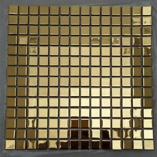Gold Mosaic Tile - Pattern: Square Edge