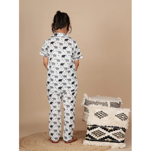 Skin Friendly Kids Cotton Night Dress - Cotton Various Sizes Multicolor | Modern Design Soft Fabric Suitable For All Seasons