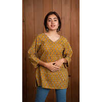 Ladies Short Cotton Kurtis - Color: Multicolor