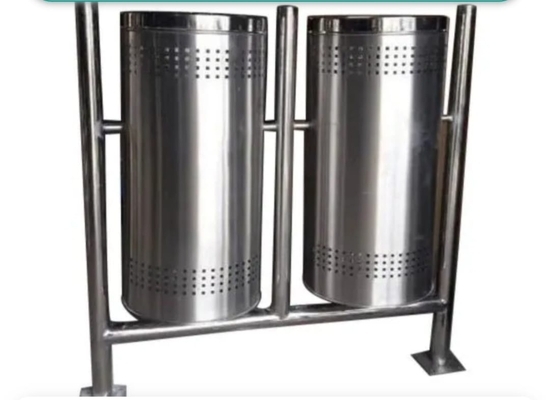 Double Dust Bin with Stand and Canopy