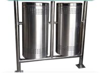 Double Dust Bin with Stand and Canopy