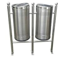 Double Dust Bin with Stand and Canopy