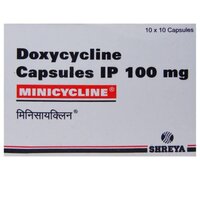 Minicycline Doxycycline 100mg Capsules - 100 Mg Dosage, Broad-spectrum Antibiotic For Bacterial Infections, Effective Acne Treatment