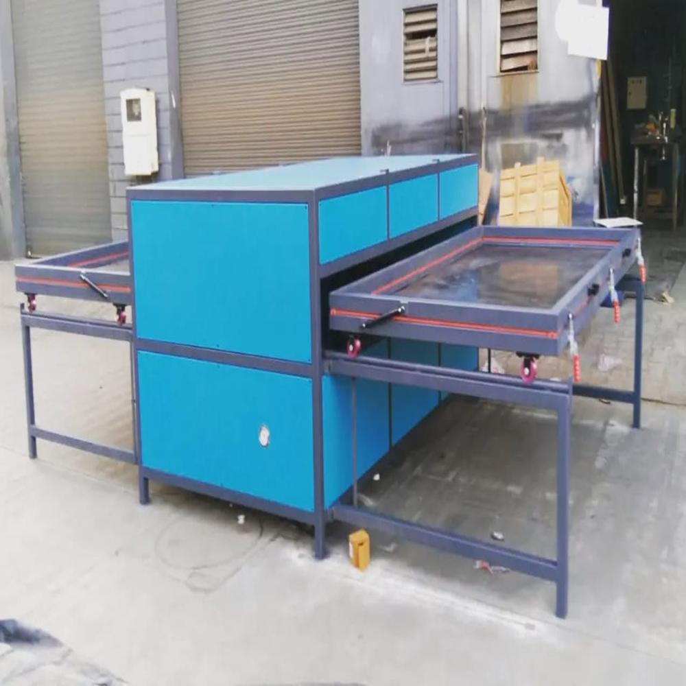 Single Trolley Vacuum Membrane Press Machine - Color: Orange Paint Coated