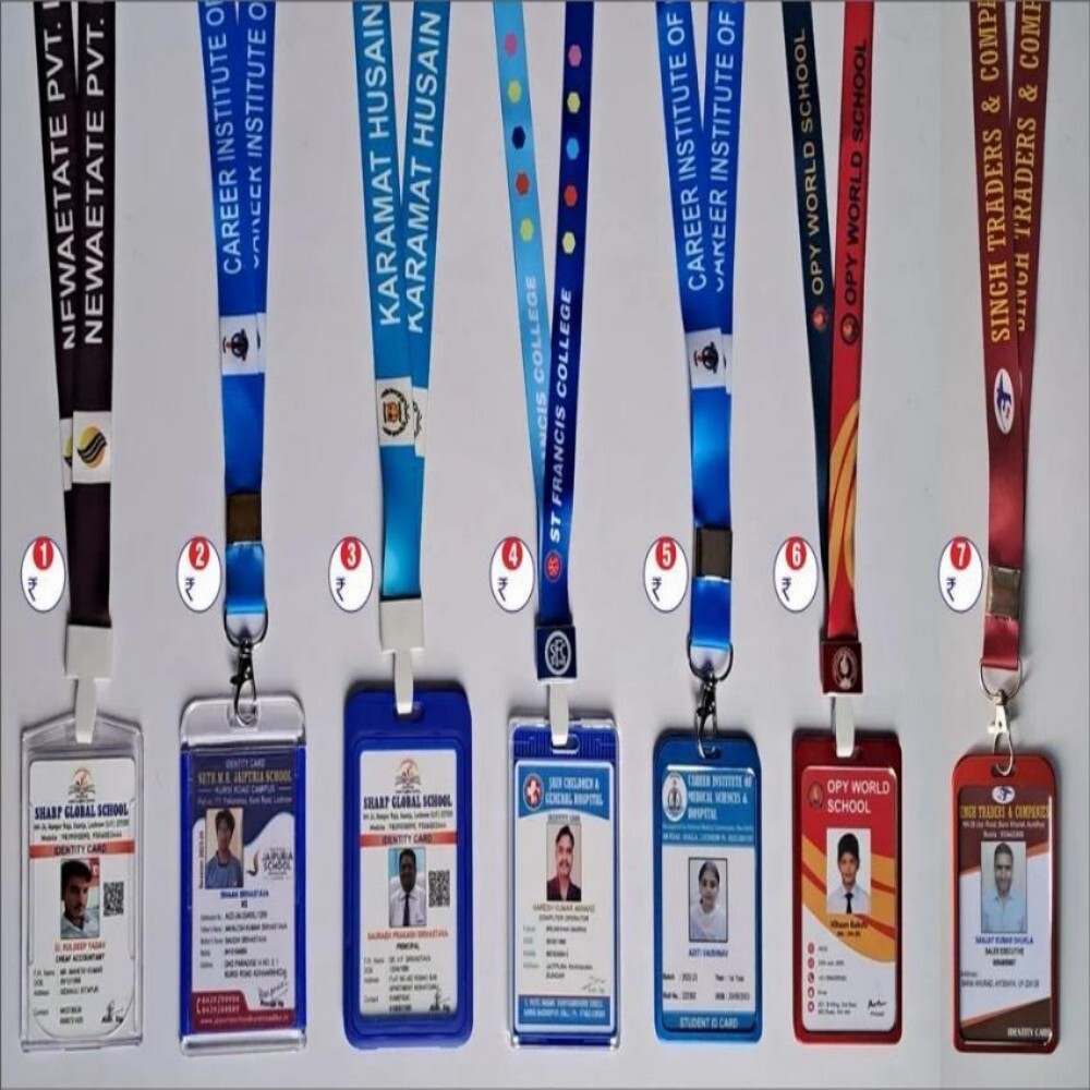 Id Card Printing Services - PVC, CR80 | Dye-Sublimation Printing, Polyester Lanyard 90cm, Ideal for Employee IDs, Student IDs, Access Control, Event Badges, Bulk Packaging