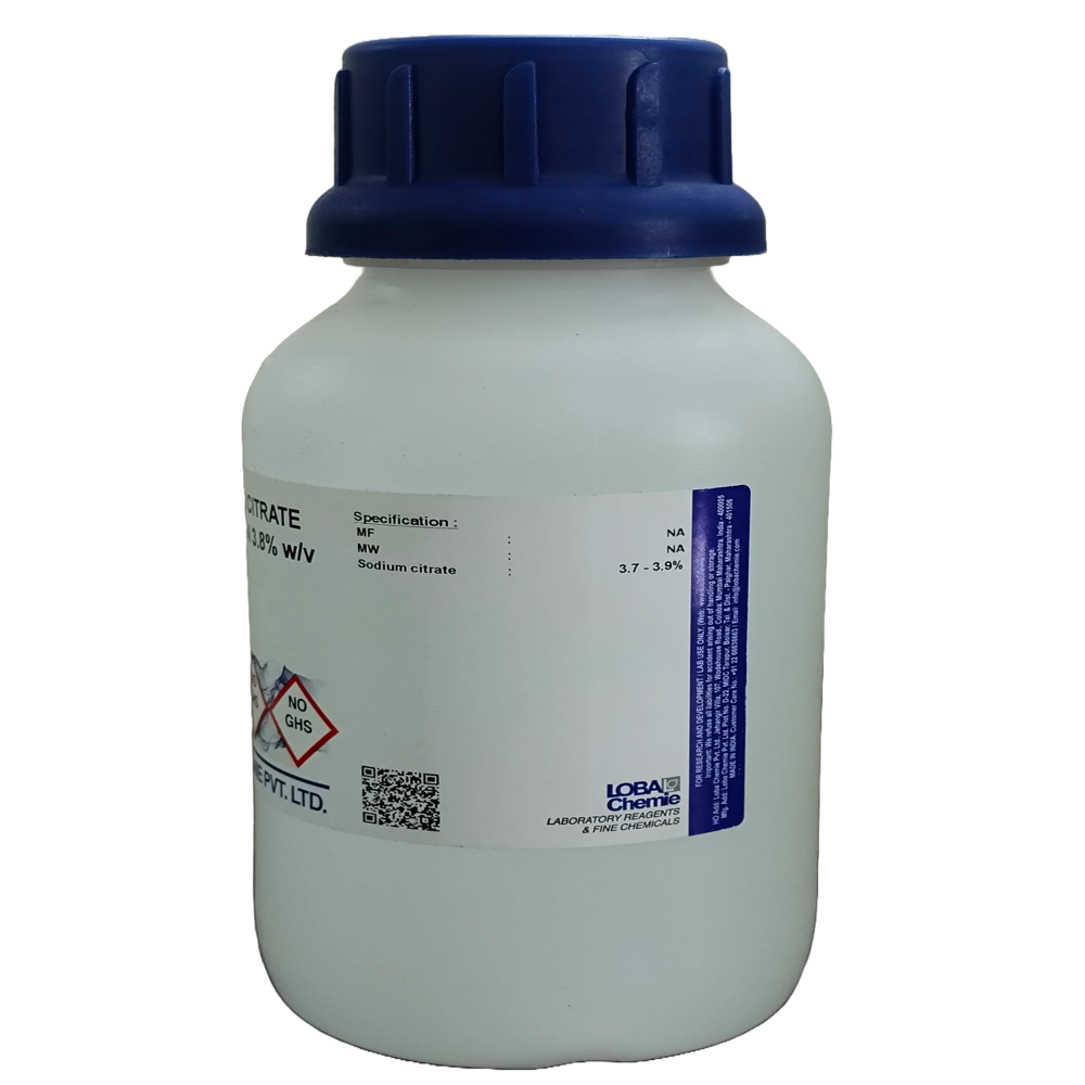 Sodium Citrate Solution 3.8% W/v - Packaging Type: Plastic Bottle